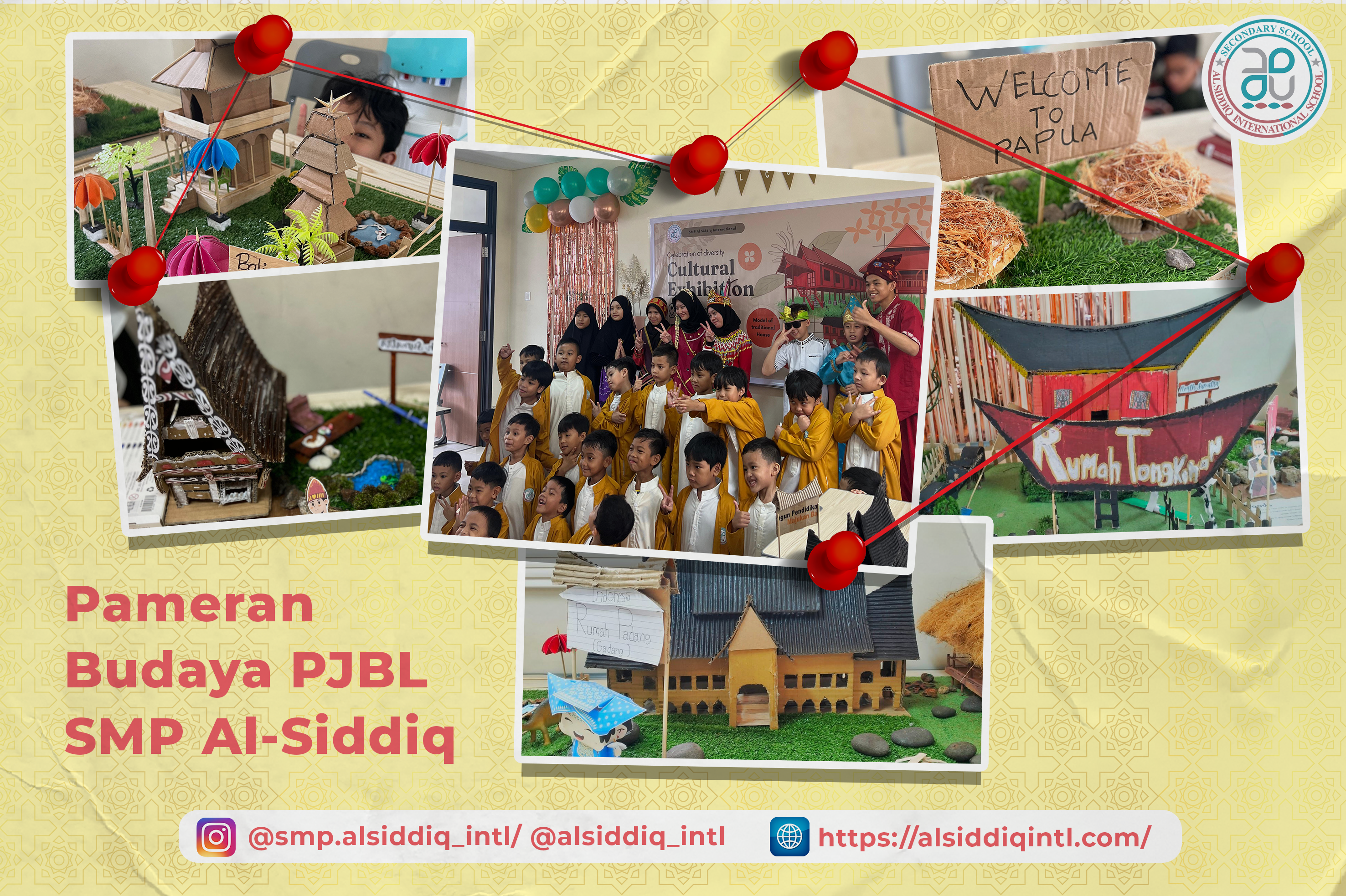 Maket Rumah Adat: Pameran Budaya PJBL SMP Al-Siddiq