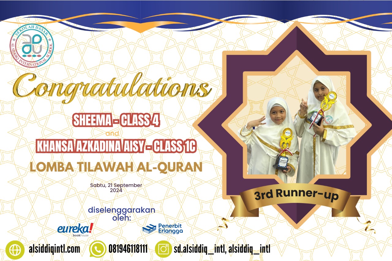 Al Siddiq International Primary School Wins Third Runner-Up in Qur’an Recitation Competition