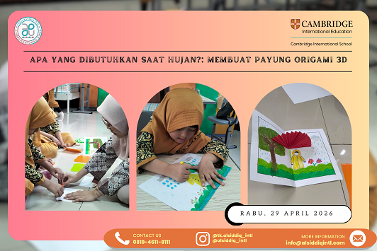 Apa yang dibutuhkan saat hujan? Membuat Payung Origami 3D !
